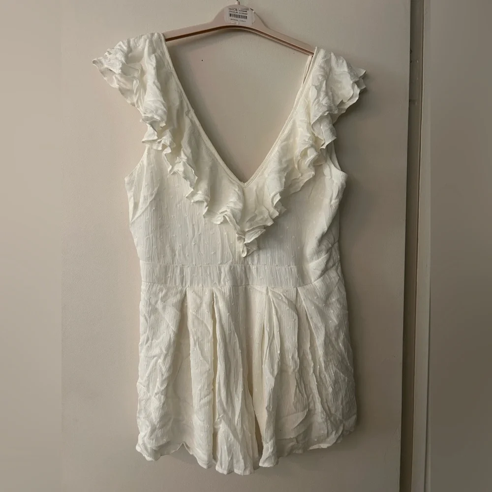 Lulu's White Ruffle Mini Dress - Picture 2 of 4